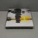 iLOOKLiKE Black and White Beach Wall Art Sea Sunset Canvas Prints Ocean Waves Zen Stones Rose Flower and Boat Seascape Pictures Coastal Artwork Framed for Home Decor Living Room 12x12inchx4pcs