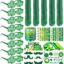 St Patricks Day Accessories for Women St Pattys Accessories Decorations Party Favor Packs Bulk Glasses Wristbands Necklace Green Beard Tattoo Stickers Slap Bracelets