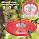Kingsyard 2 Pack 16 OZ Disc Hummingbird Feeders for Outdoors Hanging, 6 Bee Proof Feeding Ports Leak-Proof Humming Nectar Bird Feeder, Ant Moat Easy Clean, Jelly Oriole Feeders, Garden Dcor Gifts