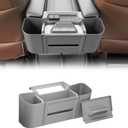 Center Armrest Rear Organizer for Toyota Sienna 2021-2026 ABS Cup Holder Tray Center Consoles 3-in-1 Backseat Organizer(Gray)