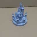 Baquler 4.8 Inch Castle Cake Topper Figurine Wedding Cake Topper Birthday Castle Tower Night Light USB Rechargeable Princess Nightlight for Valentine's Day Wedding Birthday Party Decor(Blue)