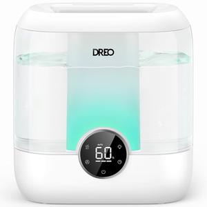DREO Humidifiers for Bedroom, 6L Easy to Fill & Clean, 60H Runtime for Large room, 28 dB Quiet Cool Mist Air Humidifier for Plant, Baby Nursery, Home, Indoor, Night Light, Precise Humidity Control