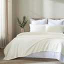 Superior Apus Cotton Sheet Set, Sateen Weave, Soft Bedding, Modern Luxury, Comfortable, Easy Care Home Decor Essentials, Solid Design, 20" Deep Pocket Sheet Set, Queen, Ivory