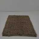 Yimobra Bathroom Rug Mat 24 x 17, Extra Soft Non Slip Absorbent Water Bath Rug, Quick Dry Machine Washable Chenille Shaggy Shower Mat, Bath Mat for Bathroom Floor, Home Decor Accessories, Pale Khaki