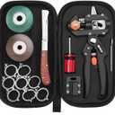 FUJIWARA Garden Grafting Tool, Multifunctional Pruning Scissors Kit, U-Graft/V-Graft/Omega-Graft Seedling for Fruit Tree Grafting Set,Including Grafting Tapes, Grafting Knife & Replacement Blades (Black)