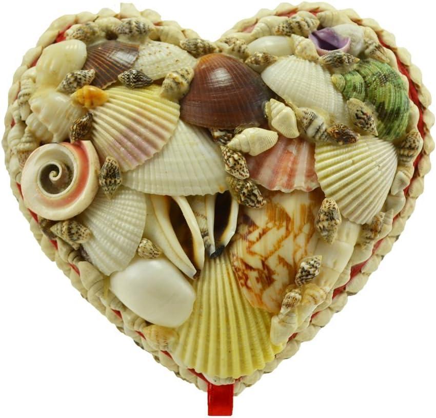 Seashell Women Jewelry Box - Heart Shaped 5x5"