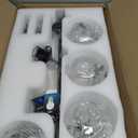 KCO Lighting 6-Light Clear Glass Globe Pendant Light Mid Century Modern Rectangular Sputnik Chandelier Vintage Black Linear Kitchen Island Pendant Lighting Dining Room (Black+Clear)