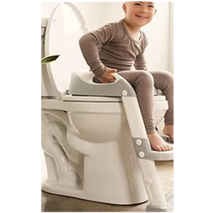 Jool Baby Potty Training Seat with 2 Step Ladder for Toddlers  Splash Guard, Adjustable Height (Gray)