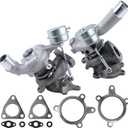2Pcs Left & Right Complete Turbo Turbocharger Kit w/Wastegate Actuator & Gasket Compatible with 2010-2019 Ford Explorer Flex Taurus Lincoln MKS MKT V6 3.5L Replace# AA5E-9G438-GD AA5Z-6K682-CA