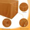 Obstal 2 Pack Table Clothes for 6 FT Rectangle Tables - Water Resistant Washable Fabric Polyester Rectangle Table Cover Protector for Wedding, Banquet and Trade Shows, 72L x 30W Inches, Bronze