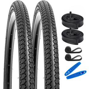 YUNSCM 2-PCS 27 inch Bike Tires 27x1 3/8 (37-630) Compatible with 27x1 3/8 27x1 3-8 Road Bike Bicycle Tires (Y-1006)