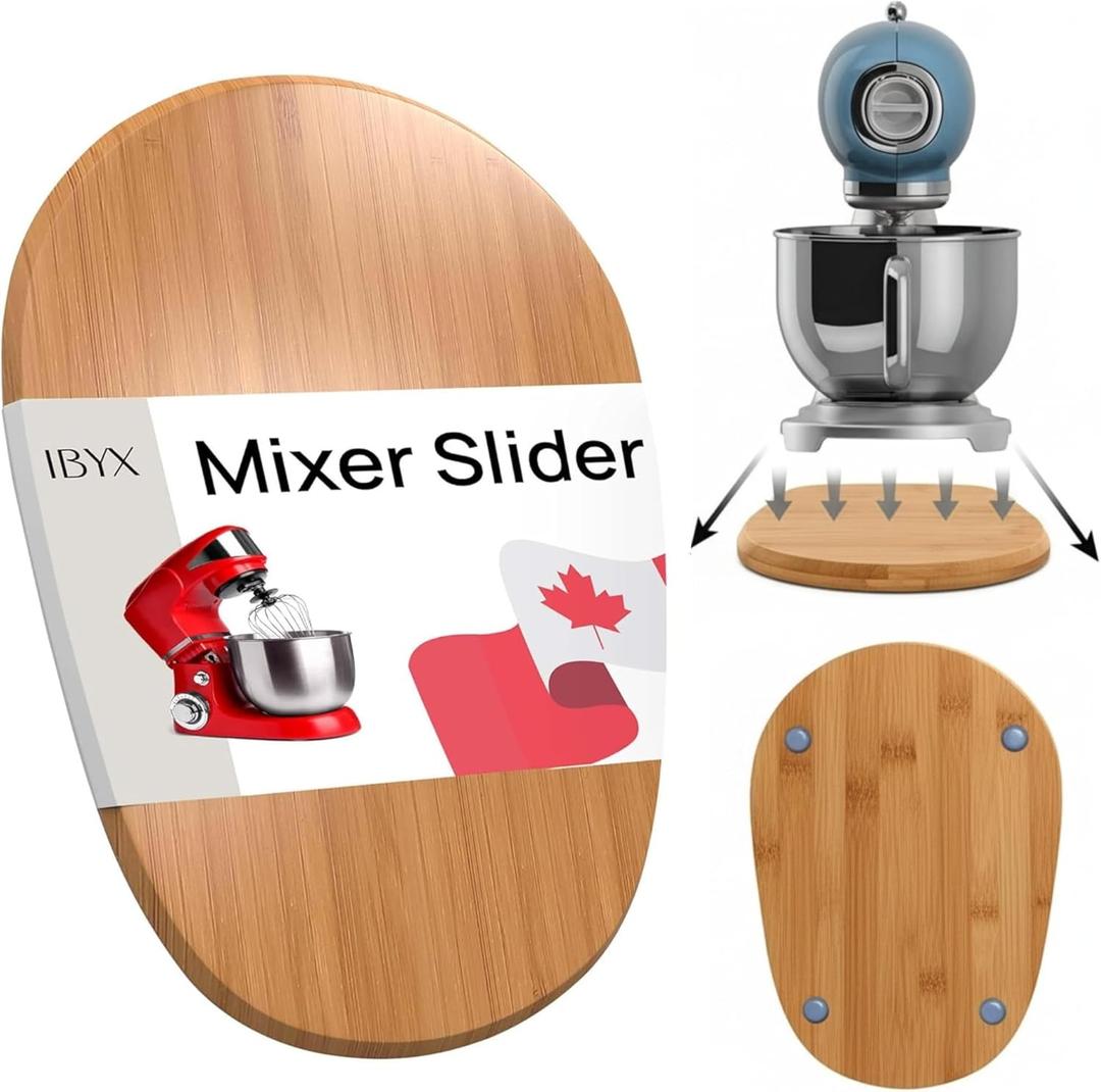 Lbyx Elegant Sliding Tray - Compatible with 5.5 Qt Kitchen Aid Mixer Slider for Counter and Other Heavy Appliances (Natural)