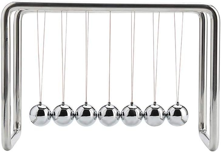 CERROPI Newtons Cradle Pendulum with 7 Balls, Classic Swing Newton Balance Ball, 30+ Sec Swingtime, Science Physics Gadget, Desk Toys & Office Gadgets for Desk Decorations