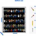 Acrylic Display Case for Minifigure - 360° View Wall Mount Cabinet
for 60 Building Block Figures, Minifigure Showcase Cabinet Compatible with Lego Miniatures & Collectibles, Dust-Proof