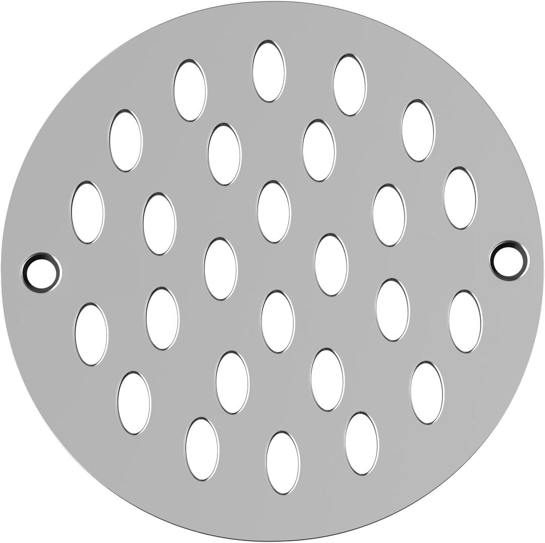 Shower Drain Cover, 4 Inch Screw-in Floor Drain Cover, Shower Floor Drain Replacement Cover,Durable Design,Easy to Install, Removable Grate with Screws(Chrome)