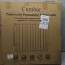 Cumbor 29.243" Baby Gate for Stairs, Wall-Mounted (Drill Required), Expandable No Bottom Bar Dog Gate, Auto Close Extra Wide Walk Thru, Pet & Toddler Proof Gate, Top & Bottom of Stairways (Brown)