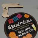 R HORSE Day of the Dead Table Decoration - Dia De Los Muertos Wooden Tabletop Decor, Handmade Wood Sign with Stand Altar Decor for Ofrenda Home Halloween Party Dia De Muertos Decoration