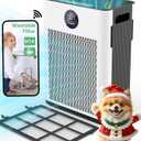 FRESHDEW Air Purifier for Home Up to 2300ft With H14 True HEPA Smart WiFi Control & Double-Sided Intake | 22dB Ultra Quiet for Bedroom/Pet Homes | Removes Smoke, Odors, Pollen, Dust, Dander