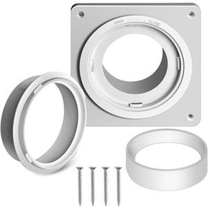 Dryer Vent Wall Plate,Dryer Vent Connector Kit,Twist Lock Dryer Duct Connector Kit Fits 4 Inch Tubes,for Wall Exhaust Vent, Ceiling or Warmhouse Air Circulation