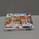 Vintage Christmas Town Jigsaw Puzzles for Adults 500 Pieces Winter Holiday Scene with Classic Cars, Festive Shoppers, Decorated Tree & Snowy Streets - Family Challenge Puzzle 23"x15"