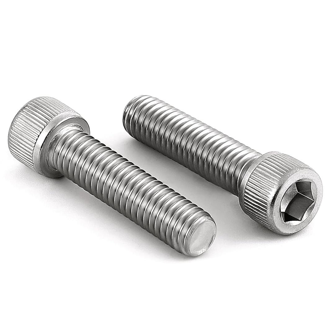 MewuDecor M8 x 70mm Socket Head Cap Screws, Allen Socket Drive, Stainless Steel A2-70, Full Thread, Bright Finish, Machine Thread, Quantity 10