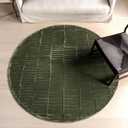 Nuloom Kailani Green, 6' Round, Geometric, Soft and Cozy, High Traffic, Stain Resistant, Easy Clean, Durable Washable Area Rug for Bedroom, Living Room, Dining Space, Den, Foyer, Entryway