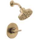 Delta Nicoli 14 Series H2Okinetic Shower Faucet Set, Brushed Gold Shower Head and Handle Set, Valve Trim Kit, Champagne Bronze 142749-CZ (Shower Valve Included)