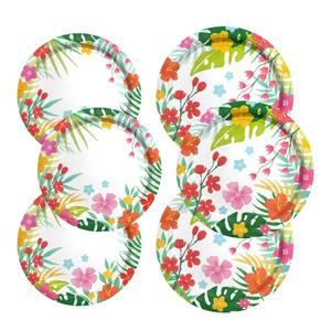 Gatherfun Tropical Luau Party Supplies Kit for 76 Count- Aloha Hawaiian Party Decorations with Disposable Paper Plates| BBQs & Summer party