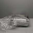 Stainless Steel Litter Box with Handle for Cat and Rabbit, 17.5" L x 13.5" W x 6" H, Odor Control Litter Pan, Fold-able Feeding Plate, Non Stick Smooth Surface