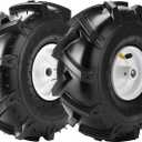 11x4.00-4" Tiller Tires and Wheels, (2-Pack 3/4" Axle Bore, 3-1/8" Centered Hub) 11x4.00-4" Tiller Tires Replacement for Craftsman & Troy-Bilt Garden Tractors, Tillers & Trenchers