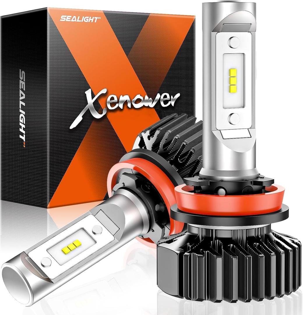 SEALIGHT LED Bulbs for Turn Signal/Reverse/Brake Tail Light, SuperBright 6000K White, 1:1 Size Plug-N-Play Design, Canbus Eror Free AntiHyper Flashing, Pack of 2