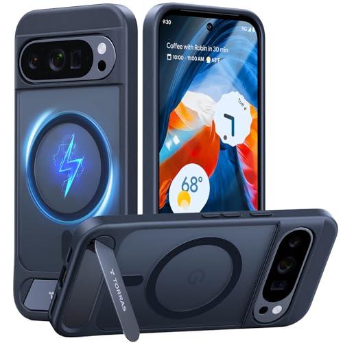 Amazon.com: TORRAS Magnetic & Stand for Google Pixel 10 Pro Case/Pixel 10 Case, Fit for MagSafe & Pixelsnap, Mil-Grade Protection, Slim Fit for Pixel 10/10 Pro Phone Case with Flush Kickstand, Translucent Black : Cell Phones & Accessories