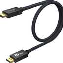 IVANKY 16K Displayport Cable 2.1, Short DP Cable 3.3ft [16K@60Hz, 8K@120Hz, 4K@240Hz/165Hz], DisplayPort 2.1 Cable Support HDR, HDCP 2.2, 3D, ARC, Compatible with Gaming Monitor, TV and More (3.3ft)