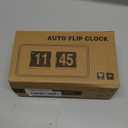 Flip Clock Digital Desk Clock for Bedrooms Retro Vintage Clock (Black+ White)