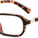 FEISEDY Fashion Rectangular Blue Light Glasses for Women Retro Small Frames Vintage Trendy 90s Square Eyeglasses B0255 (Tortoise)