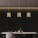 Modern K9 Crystal Pendant Lights Kitchen Island,1 Lighting Gold Chandeliers for Dining Room Light Fixtures Over Table,Hanging Chandelier for Kitchen Island Entryway Bathroom BedHead Light