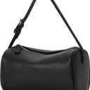 KouLi Buir PU Leather Crossbody Purse for Women Trendy Small Barrel Hobo Shoulder Handbag Lightweight Daily Purse