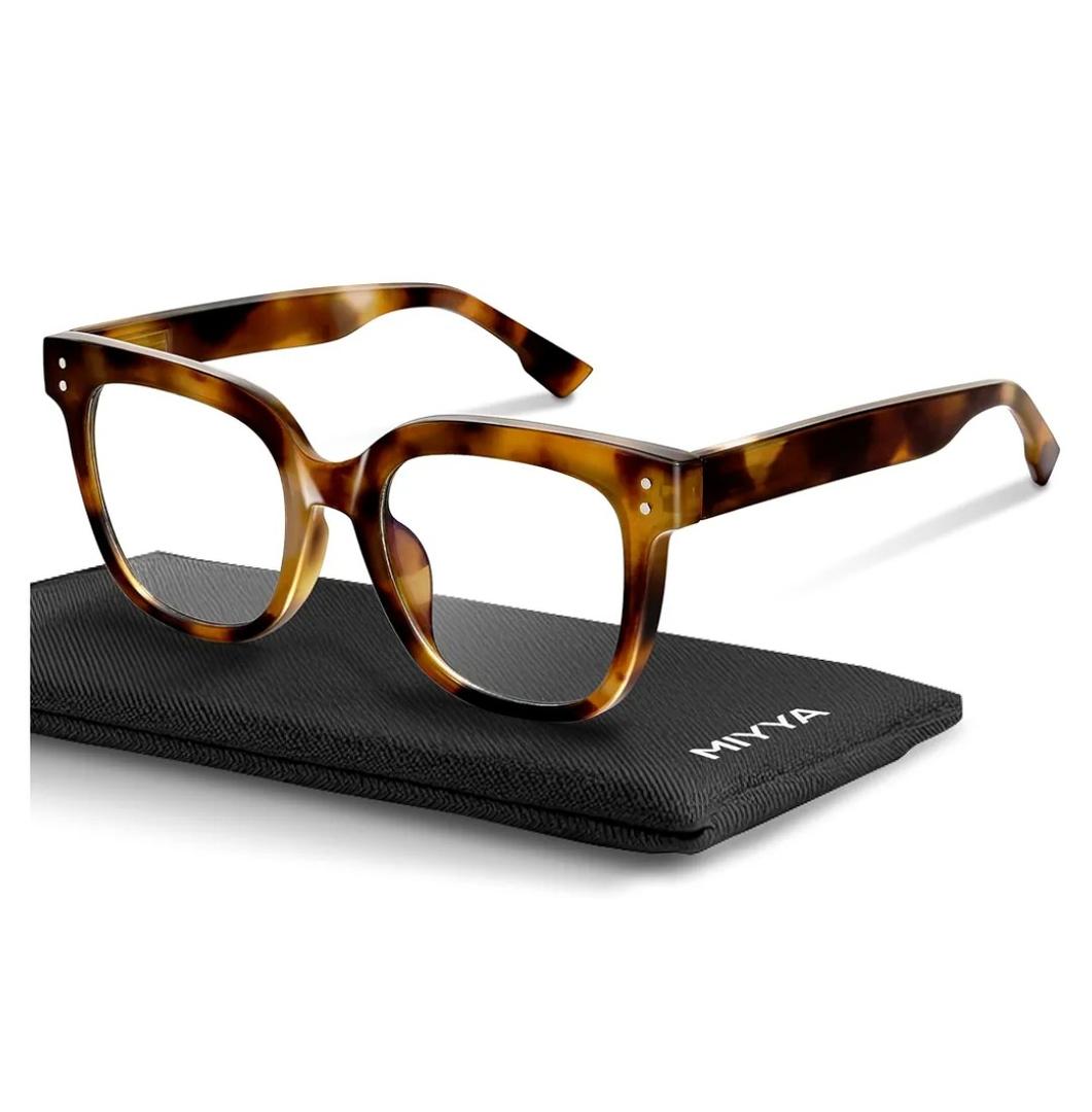 miyya Blue Light Glasses for Women & Men – Oversized UV & Blue Light Blocker Chunky Frames, AllDay Comfort, Stylish Eyewear