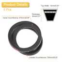 Uxcell 3 Pack A26 1/2 Classic Wrapped V-Belt, 28" Outside Circumference Wrapped Industrial Rubber V-Belt A Profile V-Belt for Industrial Machinery Equipment, Black