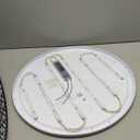 24 Inch Flush Mount Ceiling Light, Dimmable Ceiling Lights with Remote, 48W 4800LM 3000-6000K Adjustable, Modern Brushed Nickel LED Ceiling Light Fixture for Bedroom, Kitchen, Black