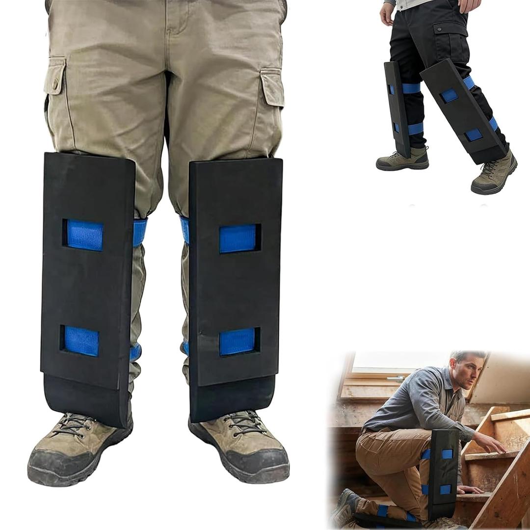 Toe Knee Crawler Knee Pads For Attic, High-Density Foam Material, 60 Degree Hardness, Non-Slip Wide Straps, Comfortable, Lightweight, Effective Protection for Knees and Shins, Ideal for Crawling Work,.