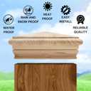 Geetery 8 Pcs 4 x 4 Wood Newel Post Cap Fence Post Cap for Fence Topper Top Resistant Decking Caps for Outdoor Fences, Mailboxes and Decks (Cedar Wood)