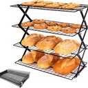 4 Tier Collapsible Cooling Rack for Baking, Cookie Baking Gadgets, Adjustable  Stackable Stainless Steel Baking Rack for Baking, Cookies, Bread, Gifts for Baking Must Haves