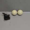 2-Pack White Billiard/Pool Cue Balls for Billiard Table Accessory Replacement Training, 2-1/4" Regulation Size 6 oz with Three Finger Billiard Gloves and 6 Pool Table Marker Spots/Dots