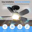 Aupuslite 2 Pack 20" Socket Fan Light with Remote, 30W 2000 Lumens, 3 Colors 3000-6000K Screw in Ceiling Fan in Light Socket 6 Speed Wind Small Ceiling Fan for Bedroom, Living Room, Kitchen, Garage