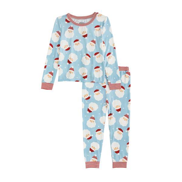 Blue Santa Glow Toddler Pajamas Size 9-12 Months