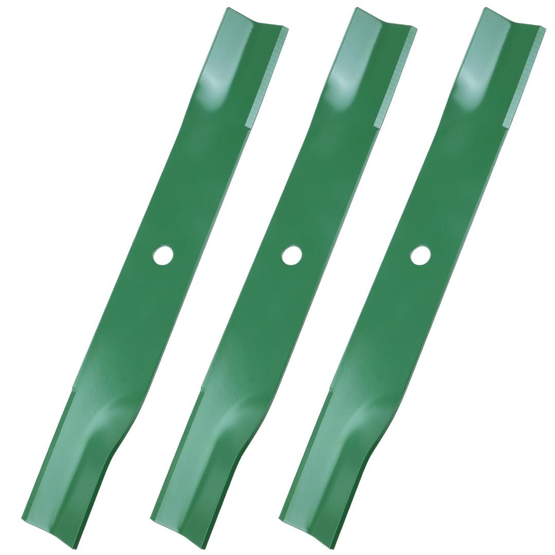 POSEAGLE 3 Pack M145476 Lawn Mower Blades with Blade Bolts for LT180 S240 X300 X304 X320 X350 X380 X500 Z355E Replaces John Deere 48 inch Mower Blades UC22009 M127500 M127673 High Lift Mulching