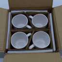 LE TAUCI Coffee Mugs 12 oz, Ceramic Mug Set, Housewarming Wedding Present, Coffee Cups for Latte, Hot Tea, Cappuccino, Mocha, Cocoa - Set of 4, Arctic White