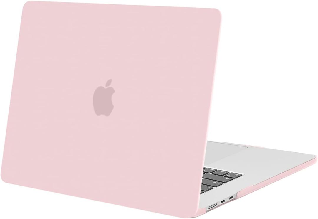 MOSISO Compatible with MacBook Air 15 inch Case 2026 2025 2024 2023 Release M4 A3241 M3 A3114 M2 A2941 Liquid Retina Display Touch ID, Protective Plastic Hard Shell Case Cover, Baby Pink
