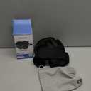 Travel Pillow Combo with Chin Strap, Airplane Pillows with 3D Eye Mask for Sleeping, 360 Support Plane Head Strap for All Plane Seats, Long Flights Essentials, Stop Bobblehead, Black